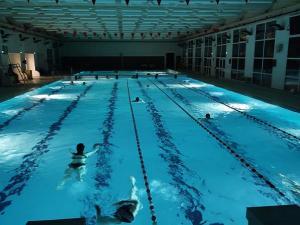 Piscine soirée zen